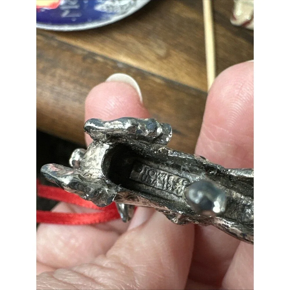 Reindeer Lot | Towle Silverplate USA 1990 & Rustic Metal Jingle Bell Deer